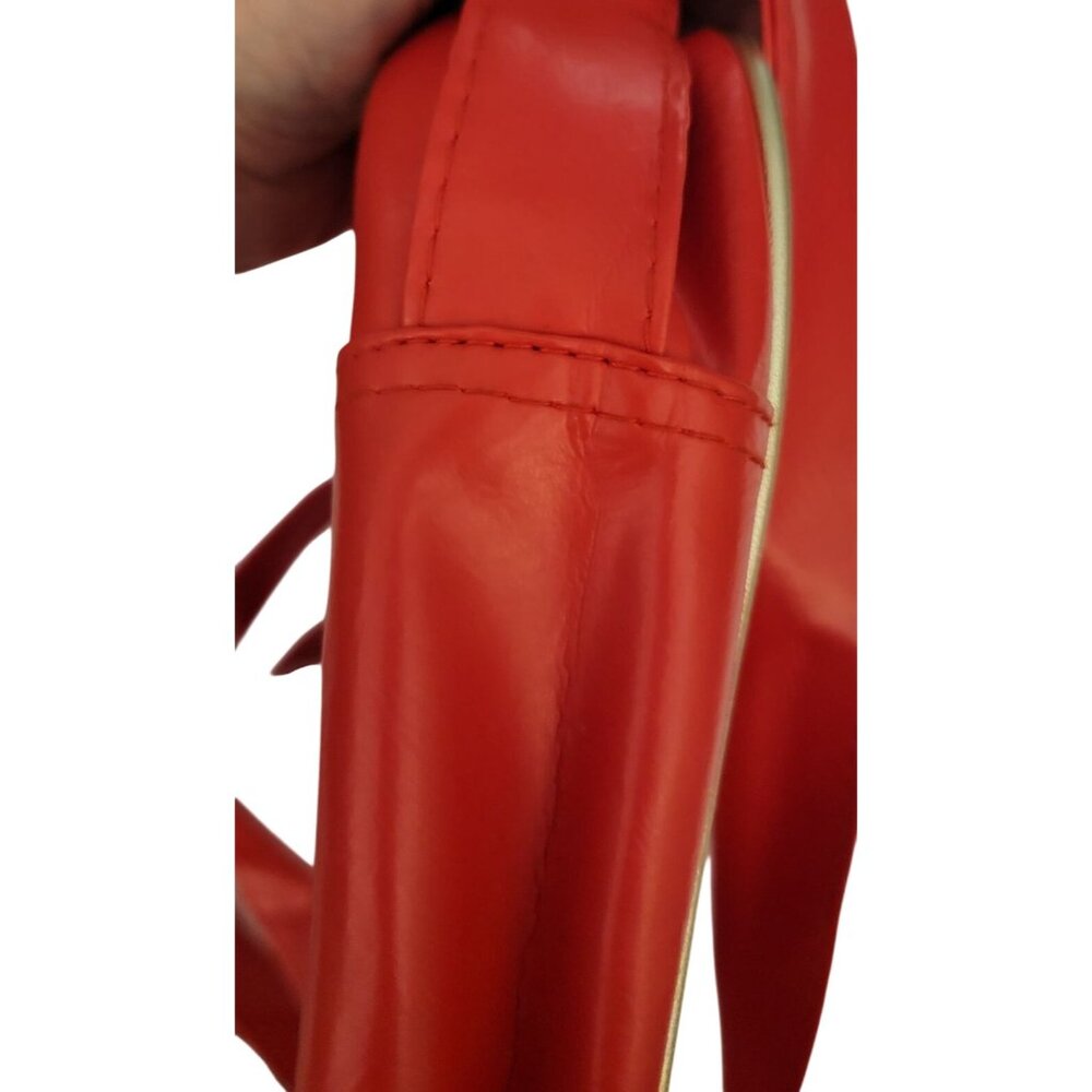 Red Skull & Crossbones Messenger Bag | Retro Punk Gothic Crossbody | 11 x 9 - Picture 6 of 12